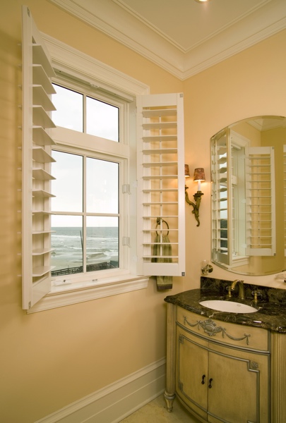 Plantation shutters in Bluff City beach home